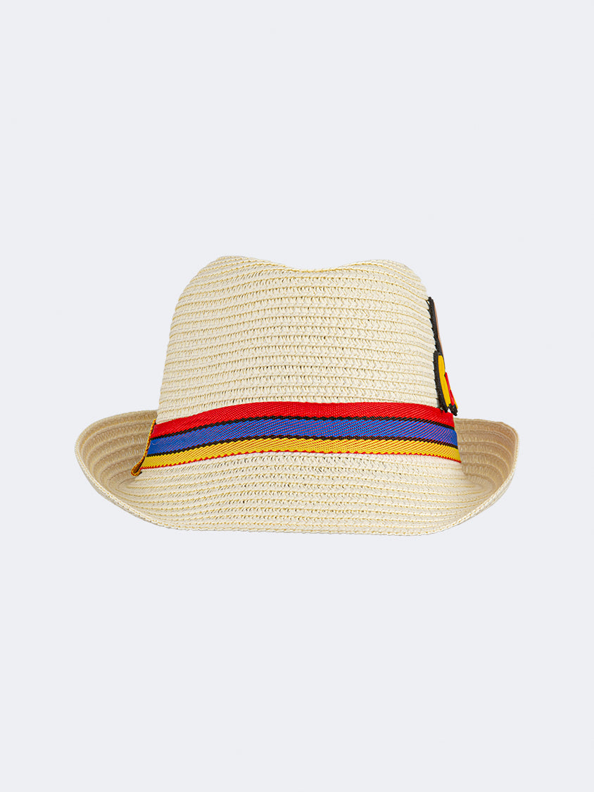 Oil And Gaz Stylish Kids-Boys Beach Buntal Hat Blue/Beige