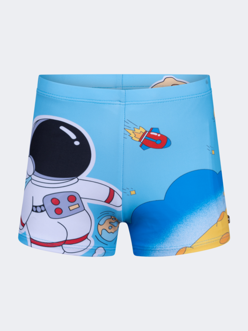Oil And Gaz Stylish Kids-B Beach Swimming Short Blue