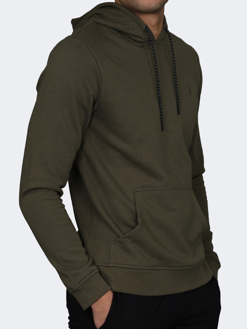 Oil And Gaz Plain Men Lifestyle Hoody Olive