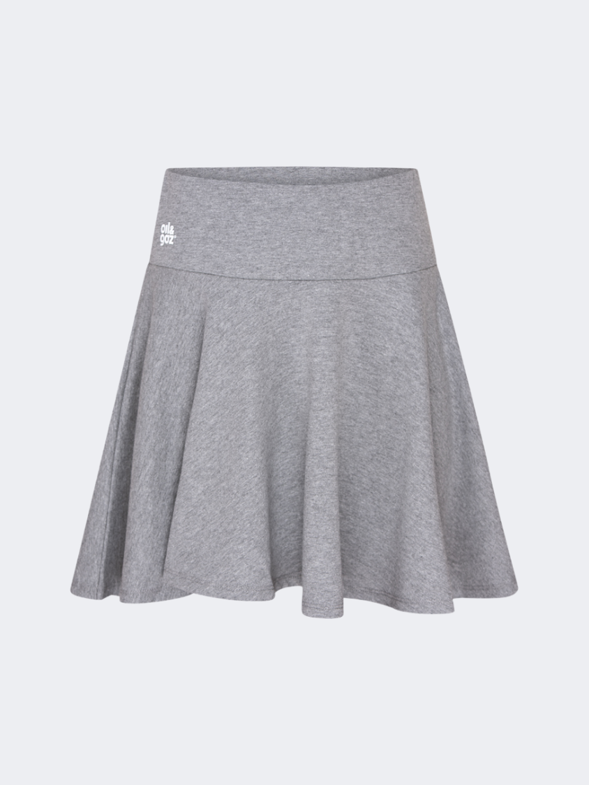 Oil&Gaz Stylish Kids-Girls Lifestyle Wavy Skirt Grey