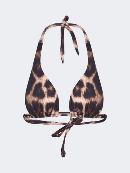 Oil And Gaz Comfortable Leopard Women Beach Bra Black