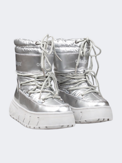 Oil &amp; Gaz After Ski Kids Skiing Boots Silver