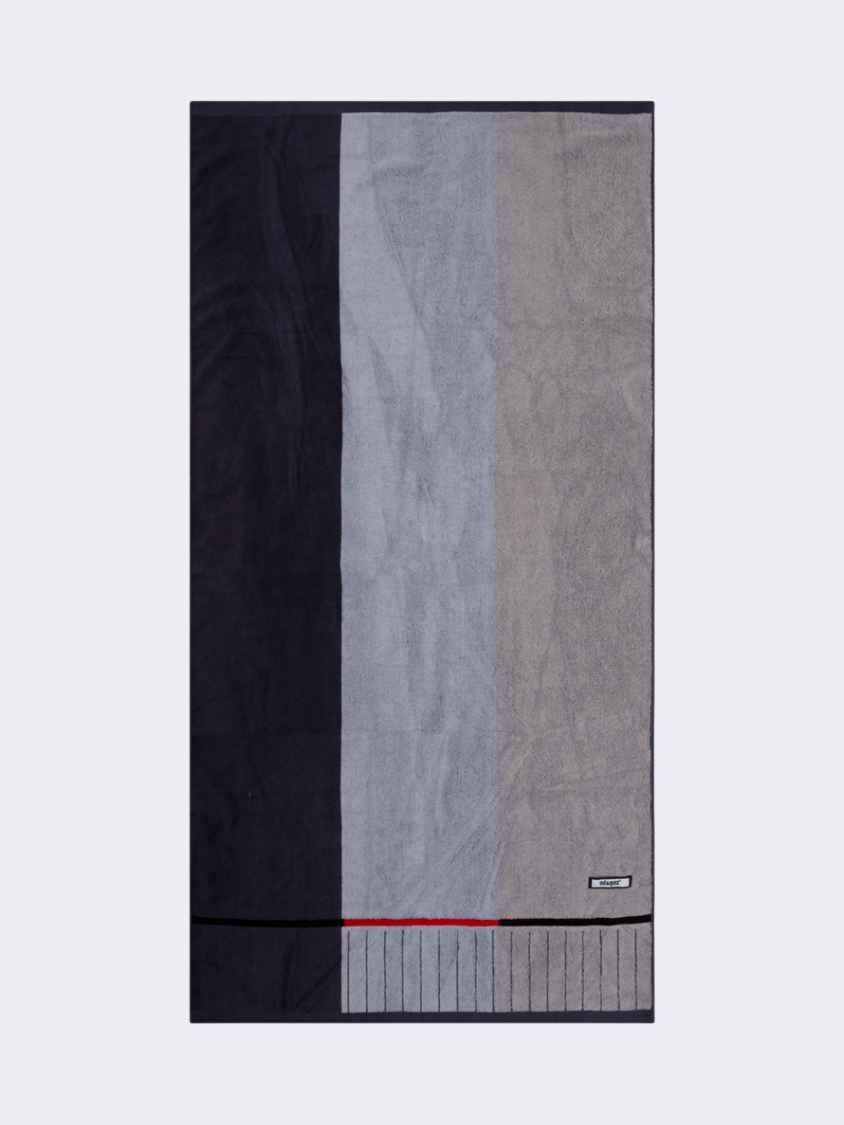 Oil And Gaz Absorbent Unisex Beach Beach Towel  Grey/Navy