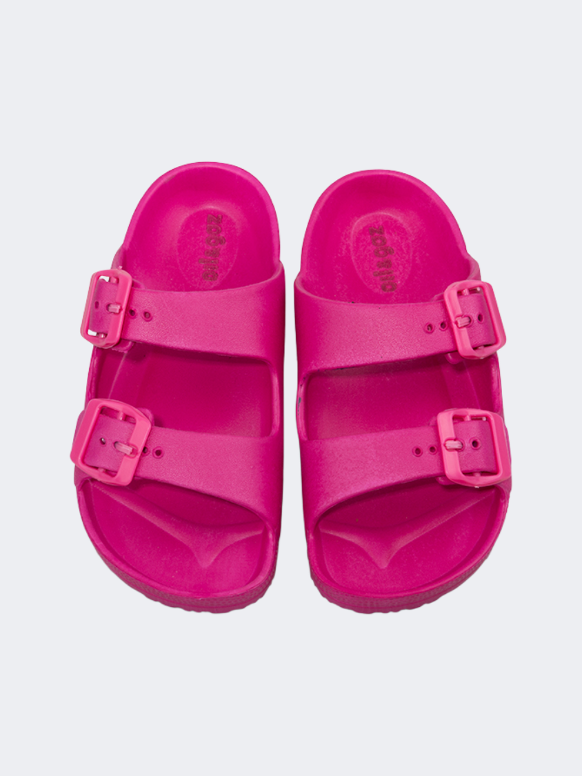Oil And Gaz Chic Beach Kids-Girls Stripe Slide Fuchia