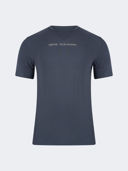 Oil And Gaz Comfortable Men Sportwear T-Shirt R-Neck Grey