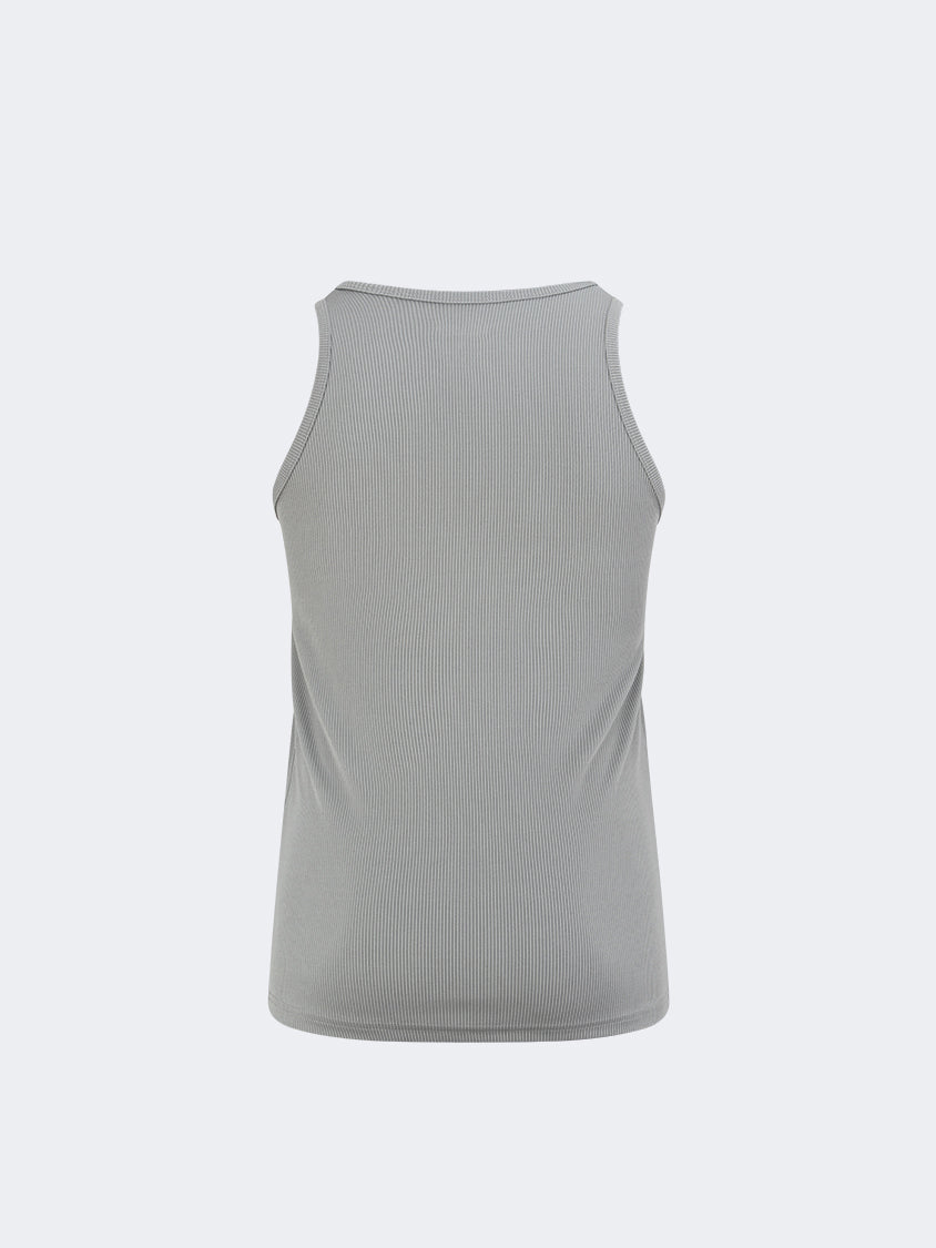 Oil And Gaz Ribbed Women Training Tank Grey