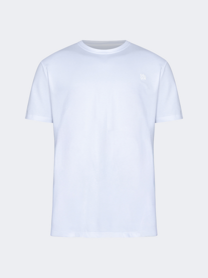 Oil And Gaz Big Size Men Lifestyle Round Neck T-Shirt White