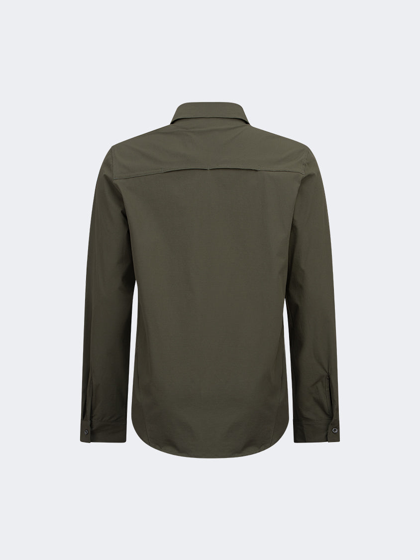 Oil And Gaz Convertible Unisex Hiking Shirt Olive