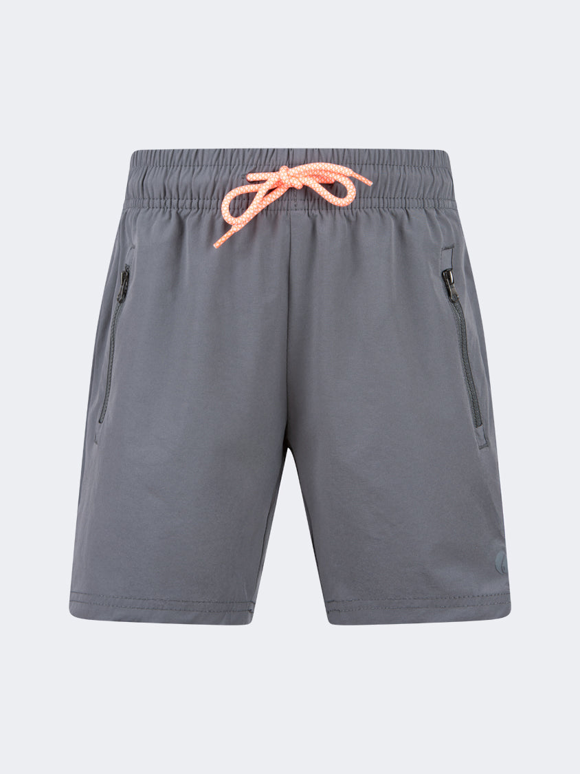 Oil And Gaz Breathable Kids Boys Beach  Swim Short Grey