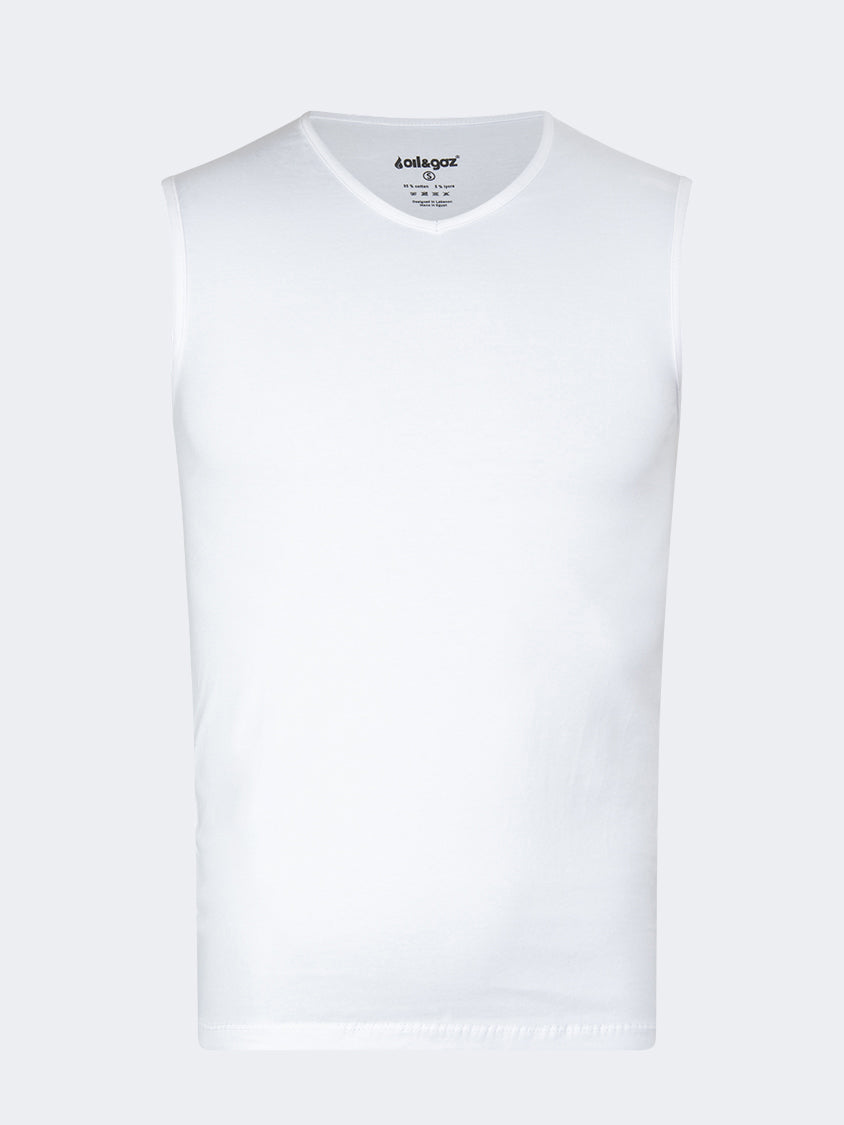 Oil And Gaz V Neck Men Underwear White