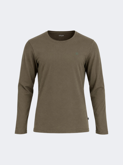 Oil &amp; Gaz Casual Men Lifestyle Long Sleeve Olive