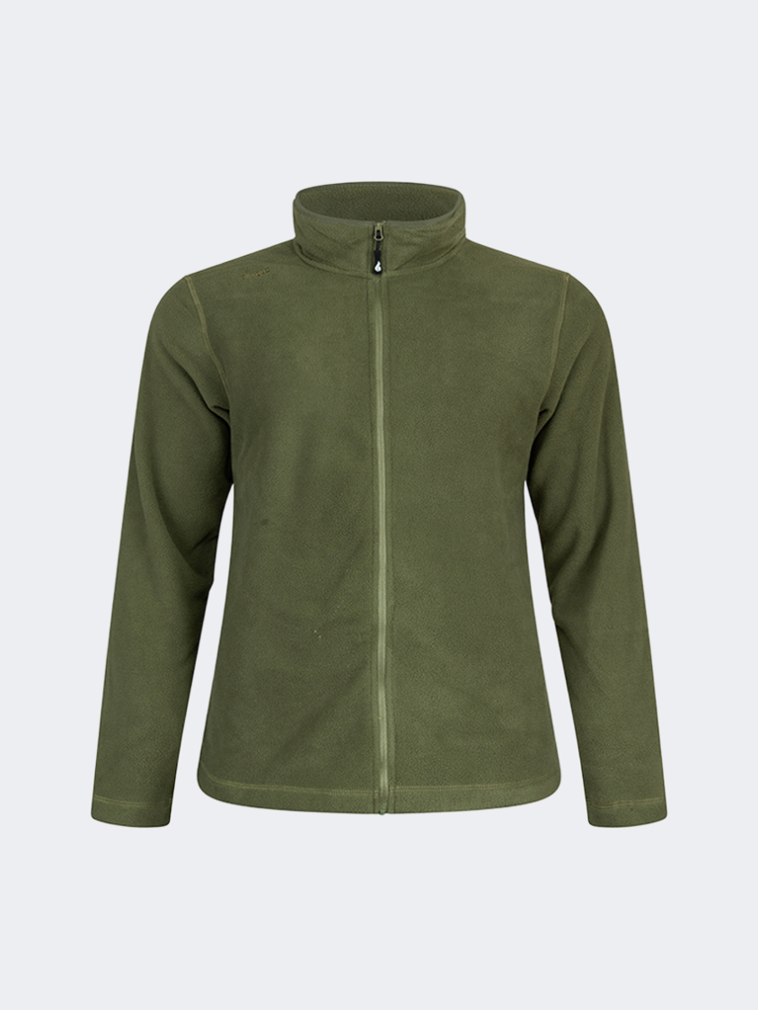 Oil&Gaz Soft Men Skiing Full Zip Fleece Olive