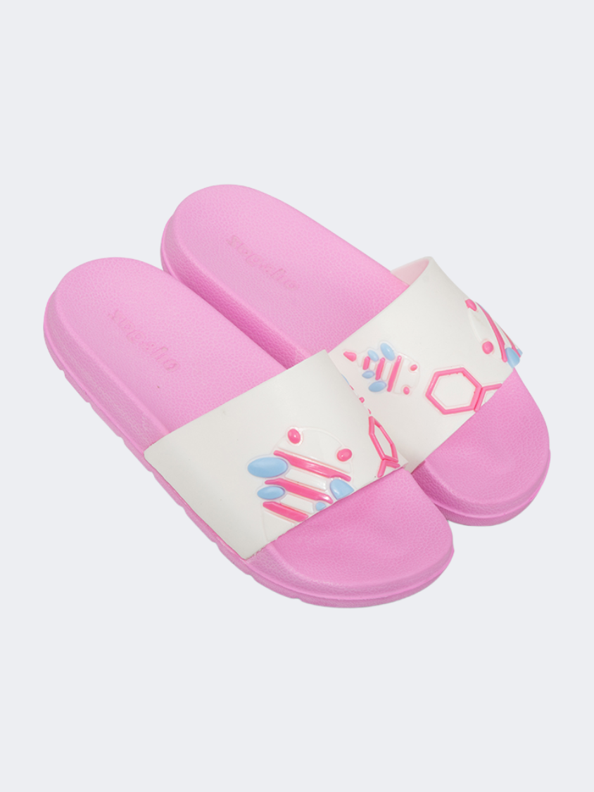 Oil And Gaz Casual Beach Kids Slide Pink