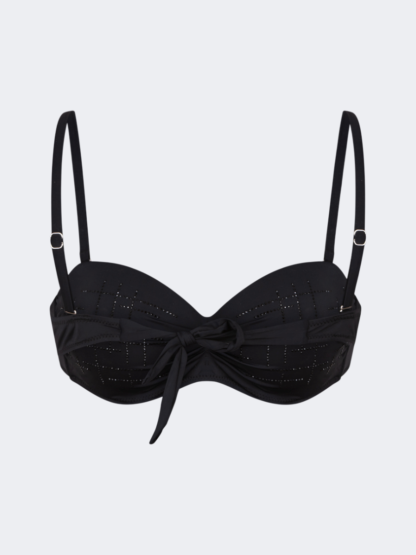 Oil And Gaz Comfortable Women Beach Bra Black