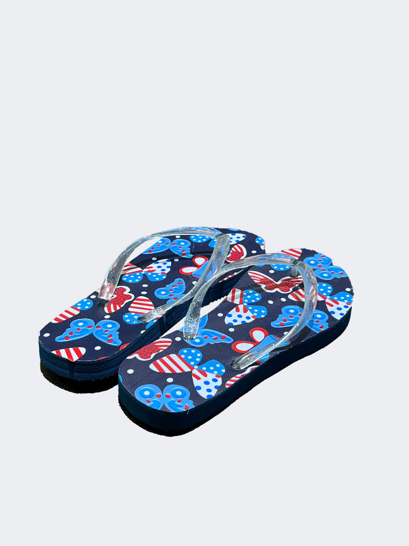 Oil And Gaz Sheet Kids Beach Slippers Multicolor