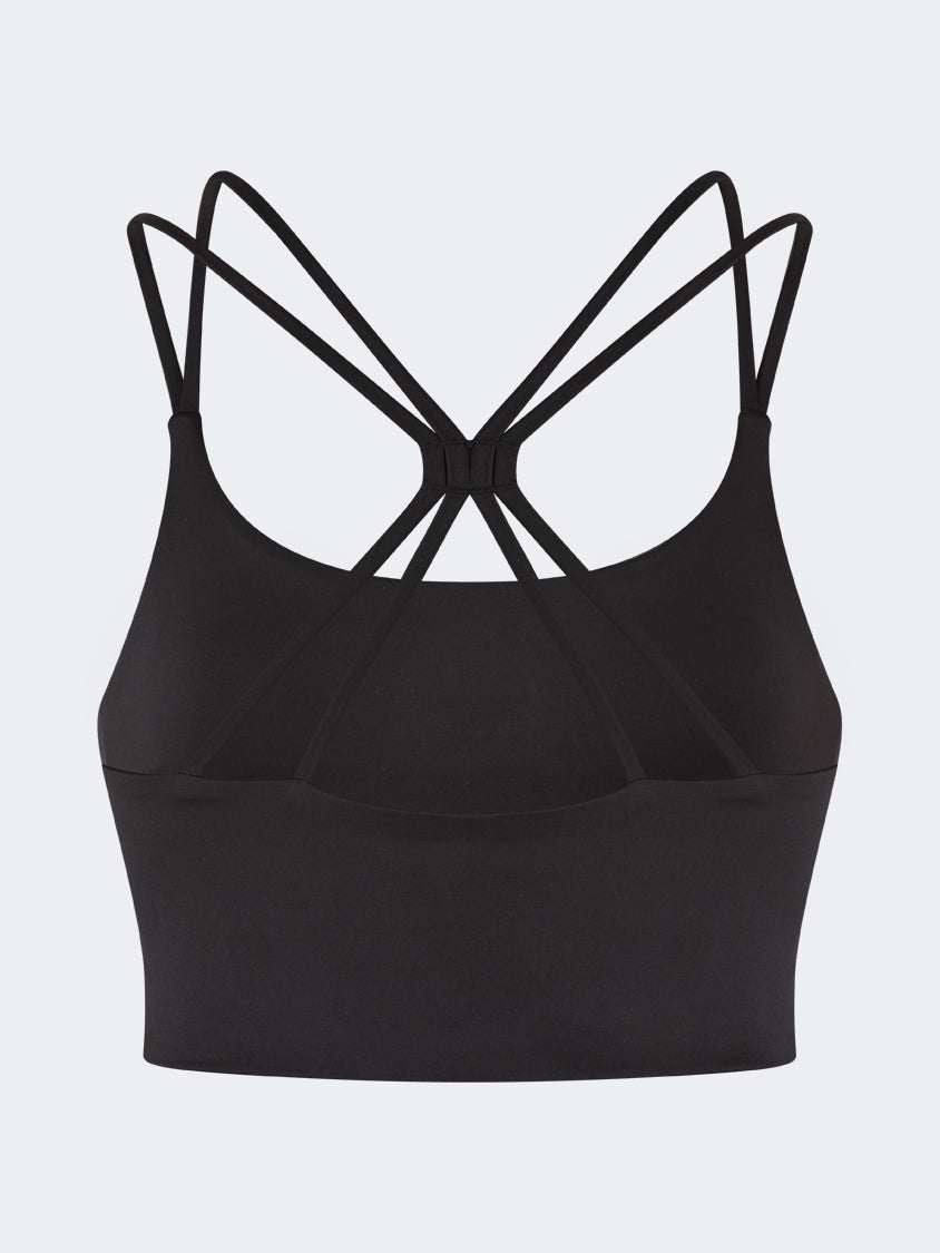 Oil And Gaz Supportive Women Lifestyle  Longline Bra With Bach Black