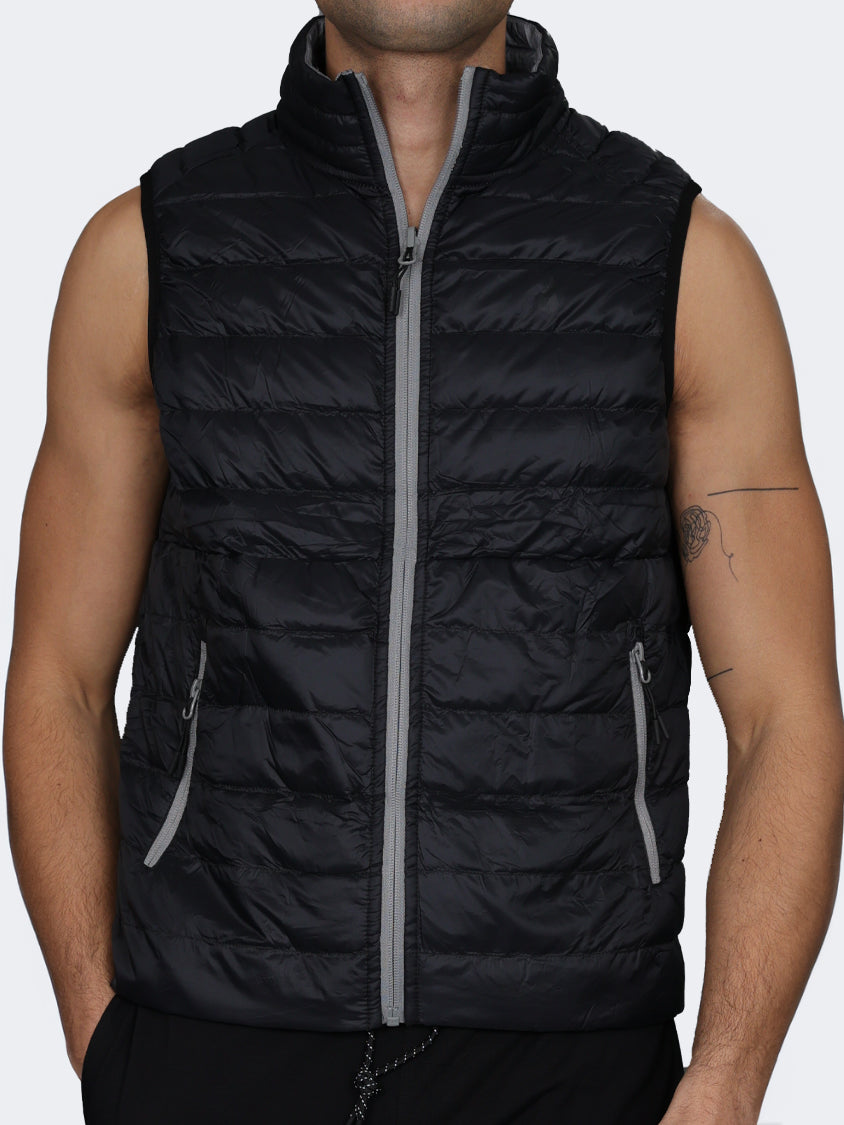 Oil And Gaz Reversible Down Men Lifestyle Vest Black/Grey