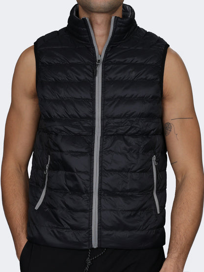 Oil And Gaz Reversible Down Men Lifestyle Vest Black/Grey