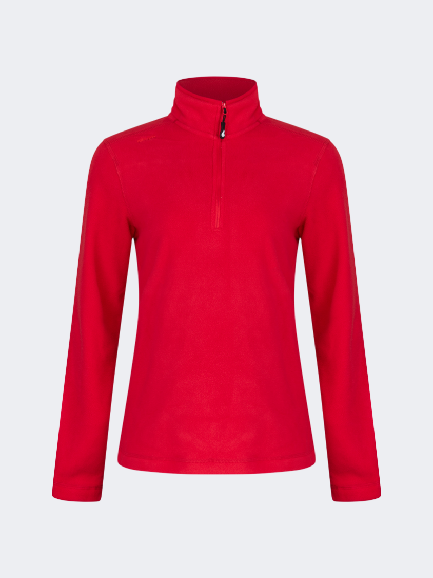 Oil&amp;Gaz Warm Women Skiing 1/4 Zip Fleece Red