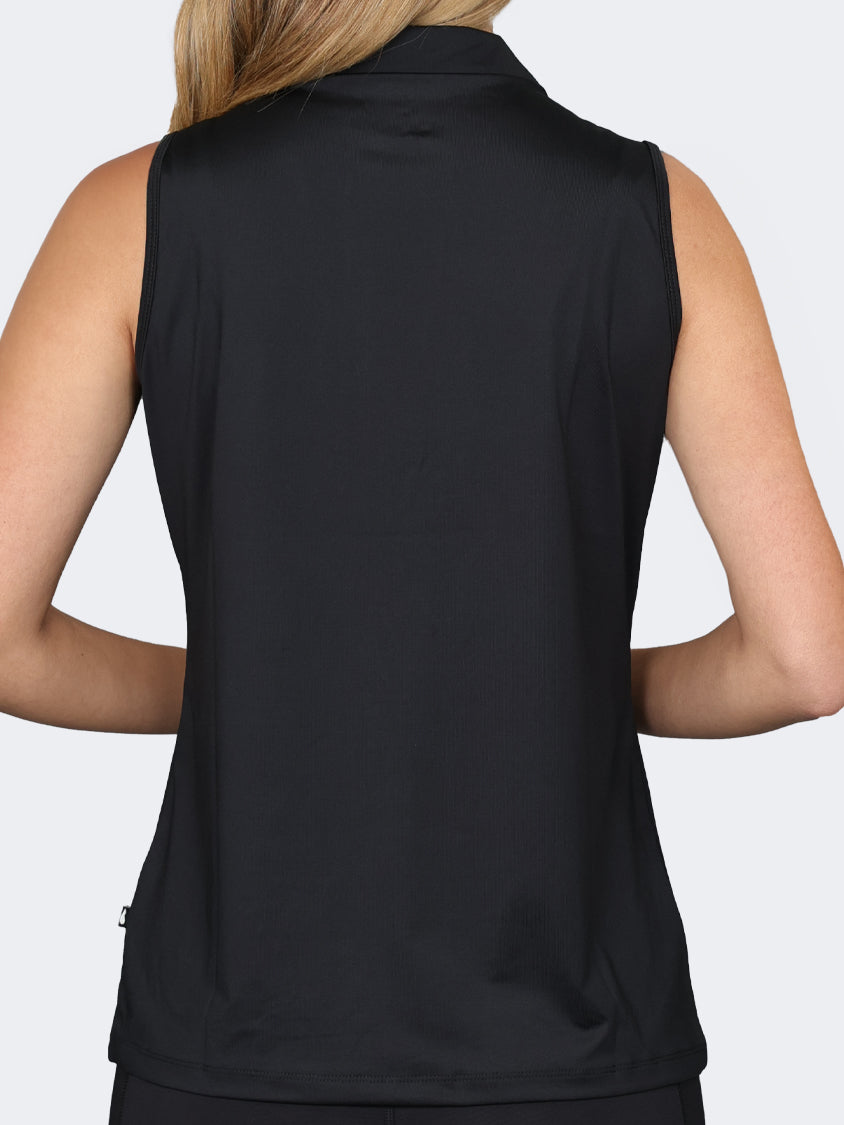 Oil And Gaz Slim Fit Women Fitness Tank Black