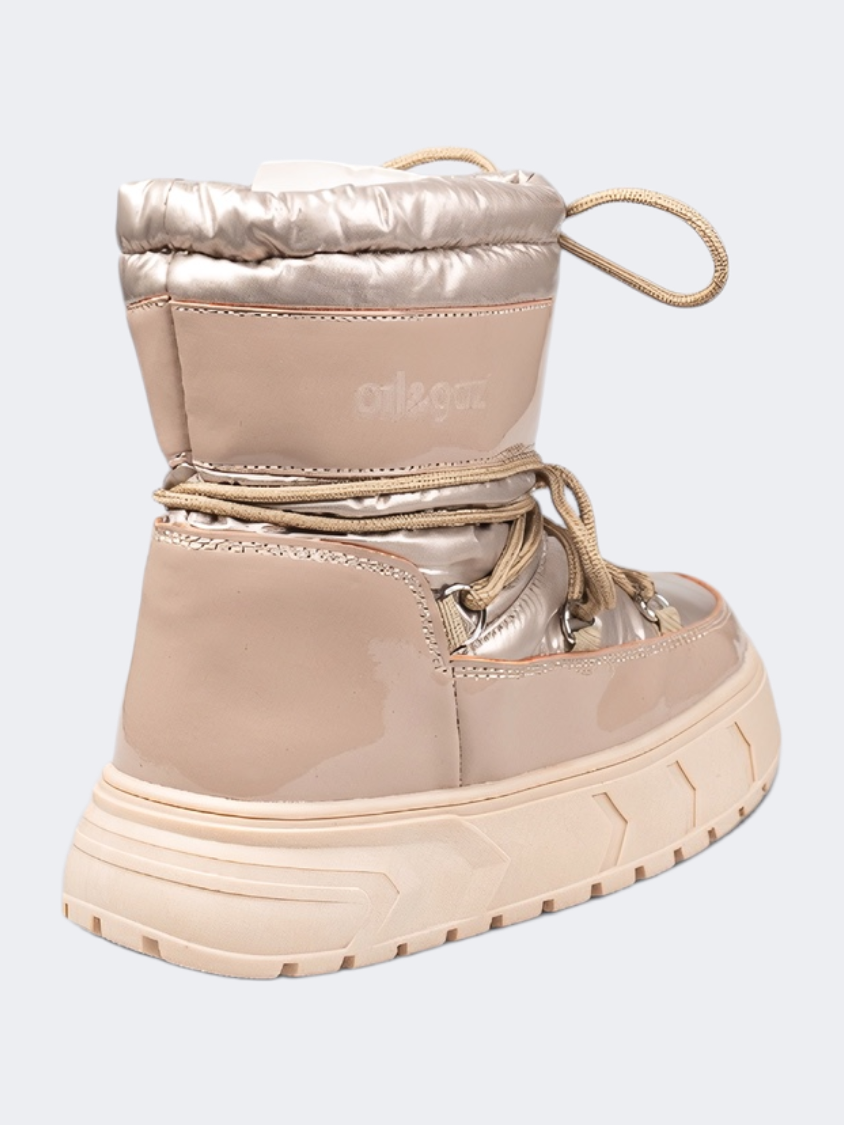 Oil &amp; Gaz After Ski Kids Skiing Boots Gold