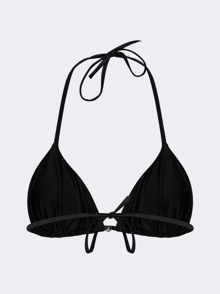 Oil And Gaz Sparkle Women Beach Triangle Bra Black