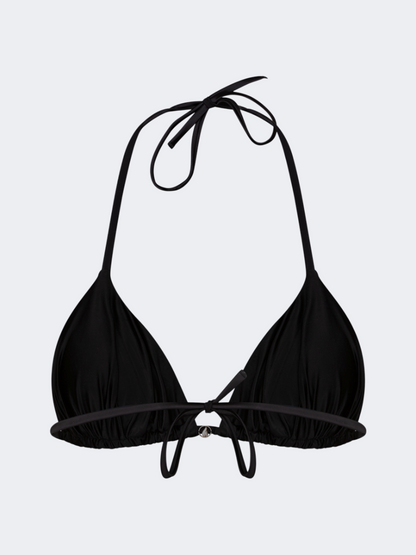 Oil And Gaz Sparkle Women Beach Triangle Bra Black