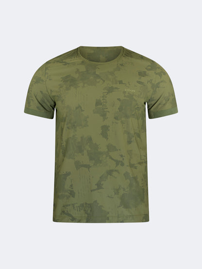 Oil And Gaz Classic Men Lifestyle Camo R-Neck T-Shirt Dark Green