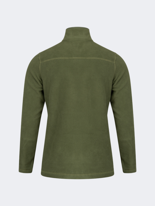 Oil & Gaz Soft Men Skiing Full Zip Fleece Olive