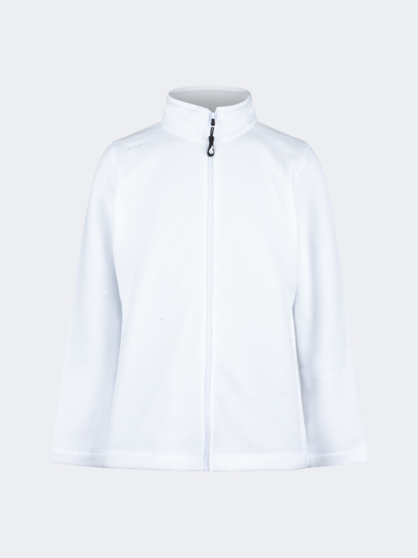 Oil&Gaz Soft Kids-Girls Skiing Full Zip Fleece White