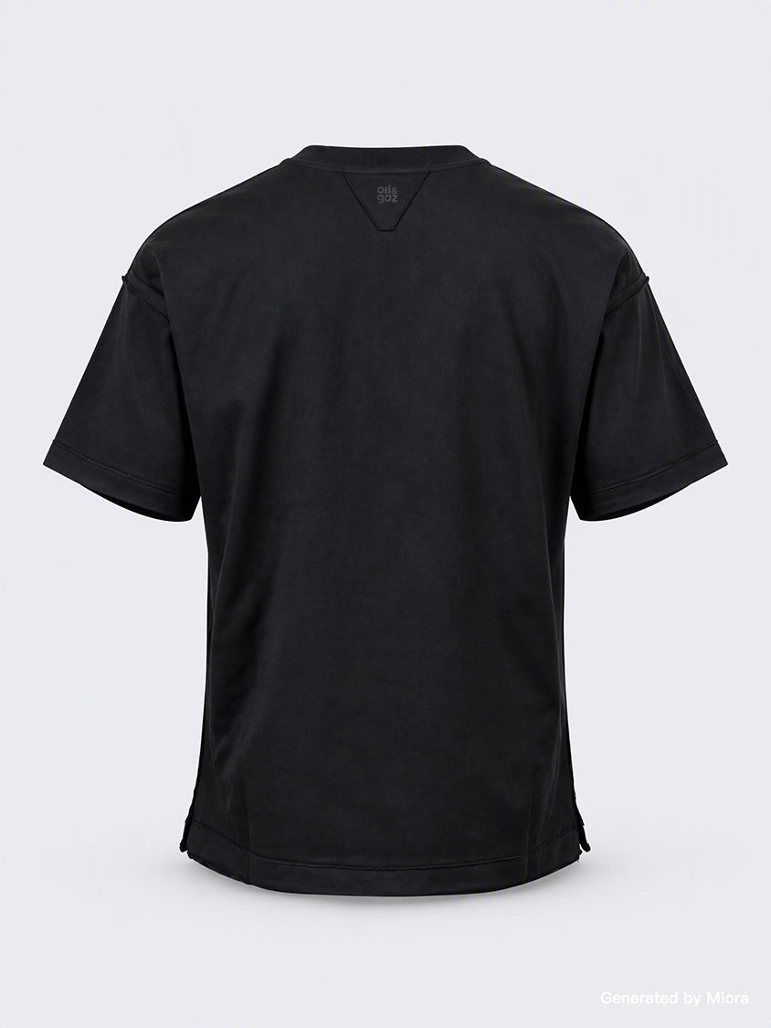 Oil &amp; Gaz Essential Men Lifestyle T-Shirt Black