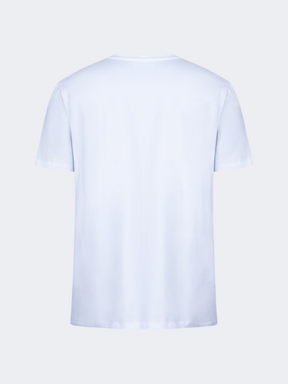 Oil And Gaz Big Size Men Lifestyle Round Neck T-Shirt White