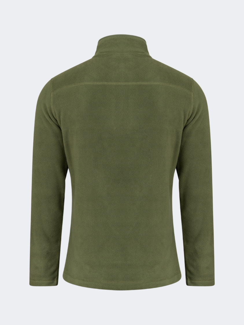 Oil&amp;Gaz Warm Men Skiing 1/4 Zip Fleece Olive