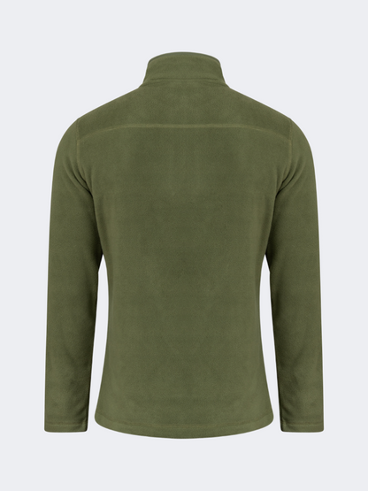 Oil&amp;Gaz Warm Men Skiing 1/4 Zip Fleece Olive