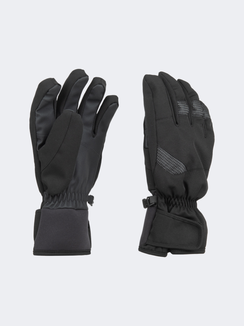 Oil And Gaz Softshell Unisex Skiing Ski Gloves Black