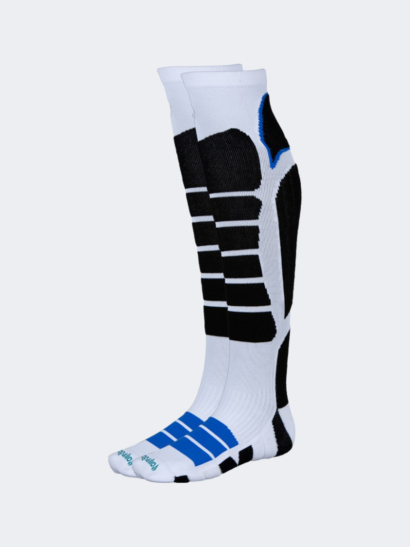 Oil And Gaz Warm Unisex Skiing Over The Calf Socks White/Black