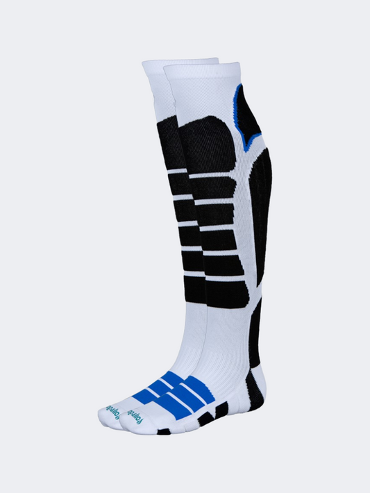 Oil & Gaz Warm Unisex Skiing Over The Calf Socks White/Black