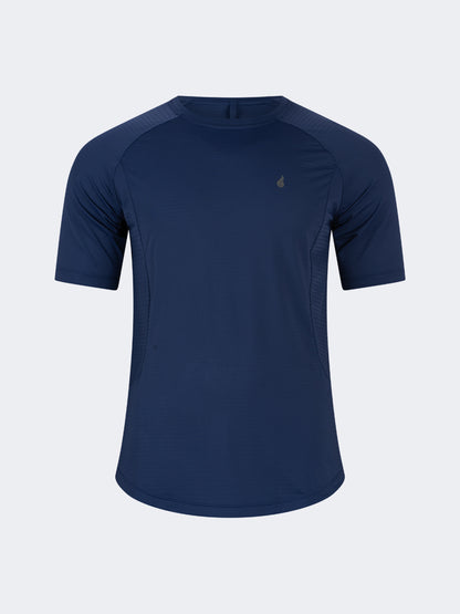 Oil And Gaz Comfortable Men Training T-Shirt R-Neck Navy