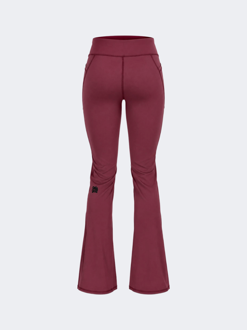 Oil &amp; Gaz Flared Women Lifestyle Tight Burgundy