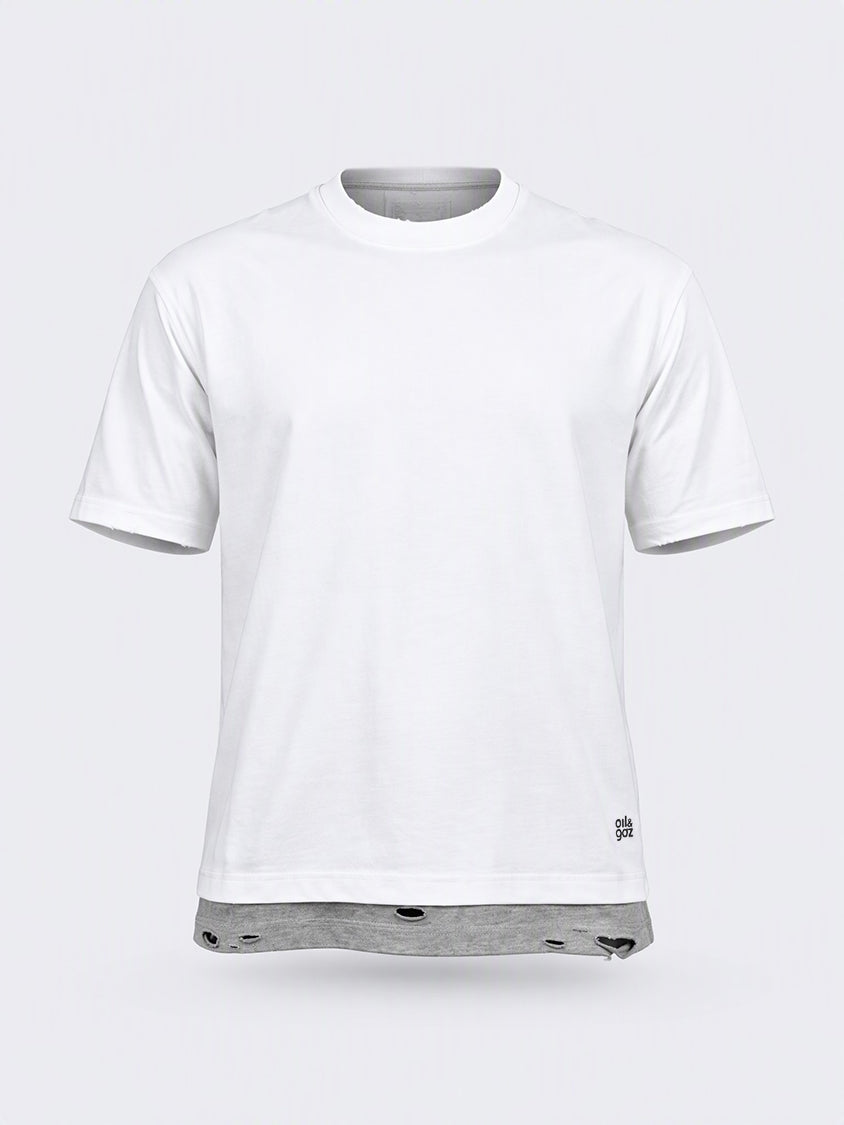 Oil &amp; Gaz Elevated Men Lifestyle T-Shirt  White