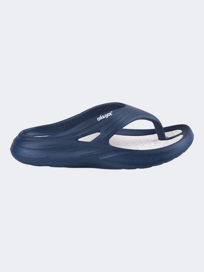 Oil&amp;Gaz Relaxed Unisex Beach Slipper Navy/White