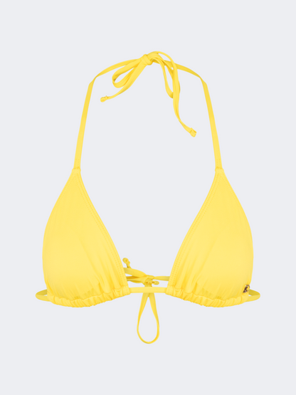 Oil And Gaz Comfortable Women Beach Triangle Bra Yellow