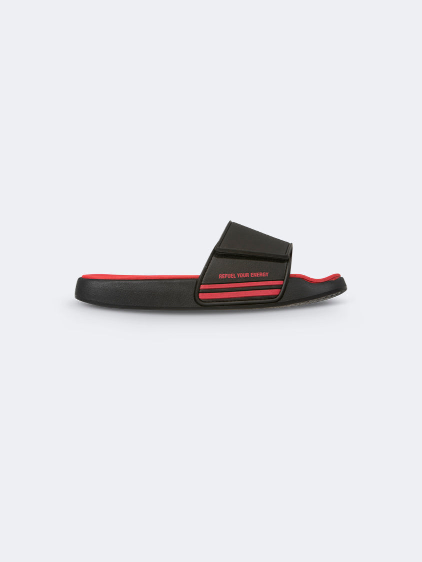Oil And Gaz Comfy Men Beach Slide Black/Red