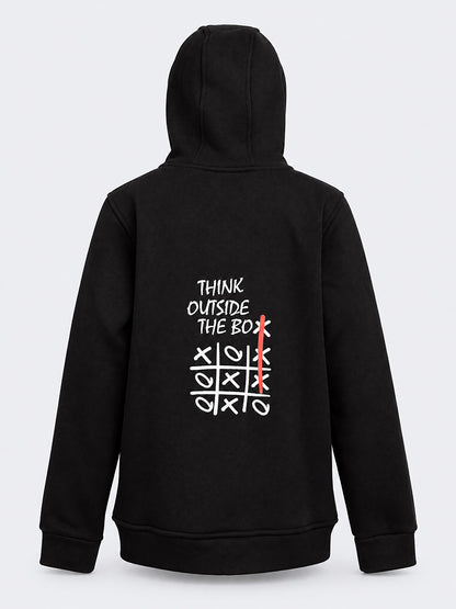 Oil &amp; Gaz Brushed Kids Lifestyle Hoodie Wth Pocket Black