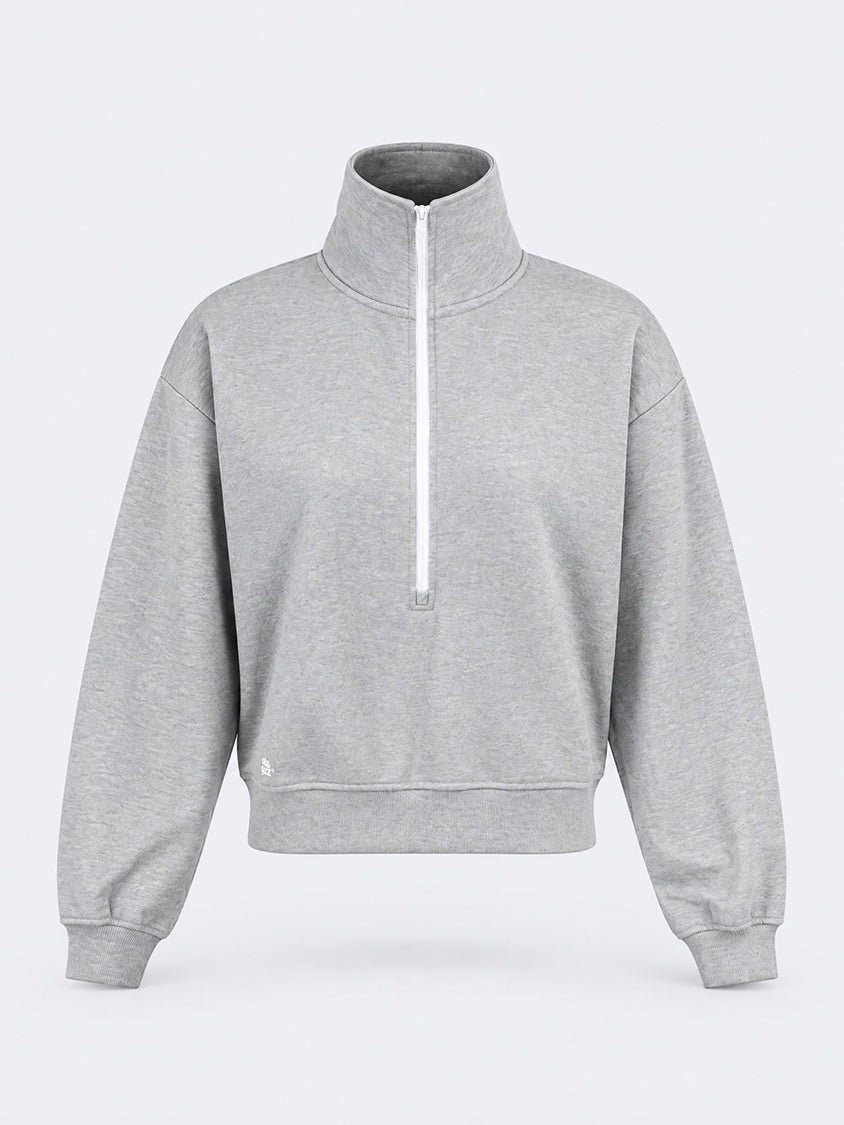 Oil & Gaz Cozy Women Lifestyle 1/2 Zip Pullover Grey
