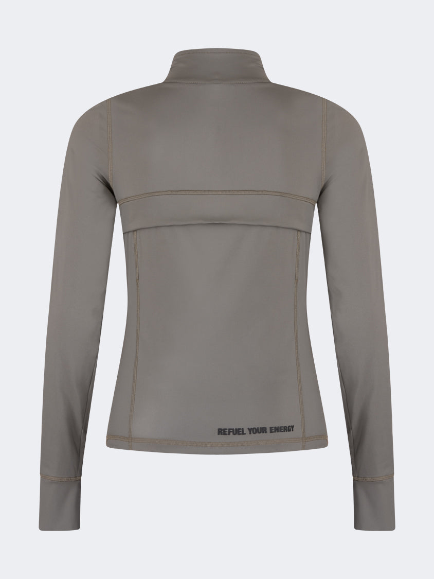 Oil And Gaz Sporty Women Lifestyle  Bbl Jacket  Khaki