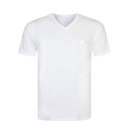 Oil & Gaz V-Neck T-Shirt Men Lifestyle White Glms01