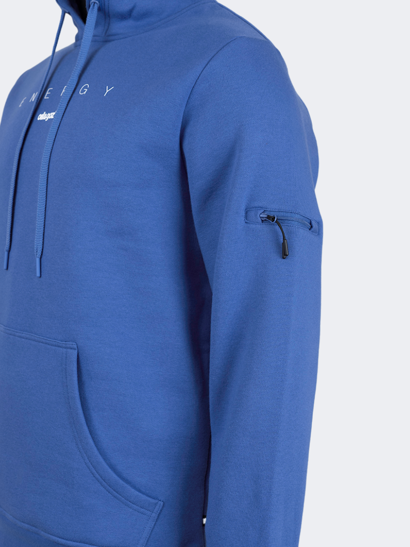 Oil And Gaz Brushed Unisex Lifestyle Printed Hoodie Blue