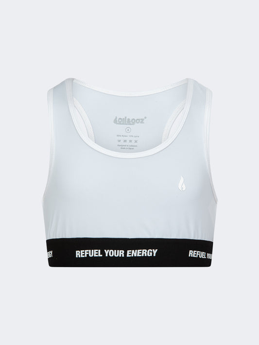 Oil & Gaz Light Support Kids-Girls Lifestyle Bra White