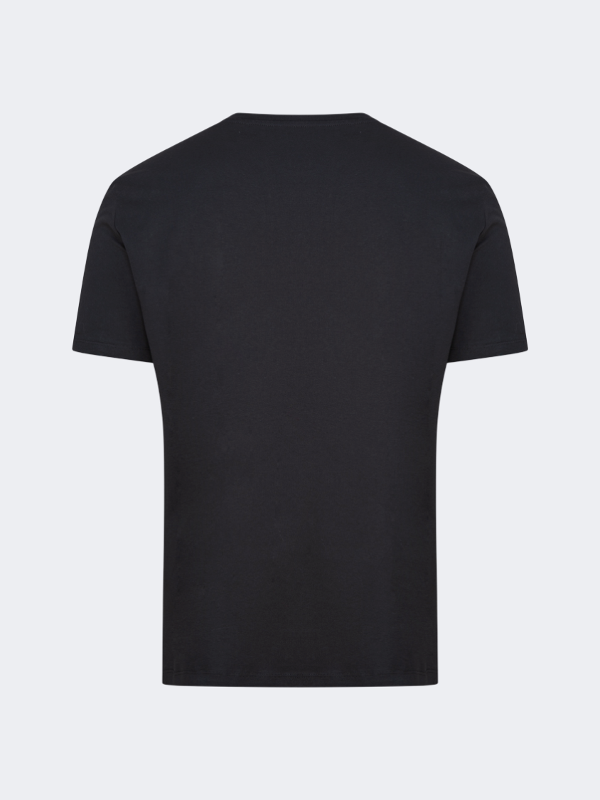 Oil And Gaz Big Size Men Lifestyle Round Neck T-Shirt Black